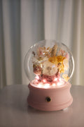 Golden Hour Dandelion Illuminated Music Globe (Pink)